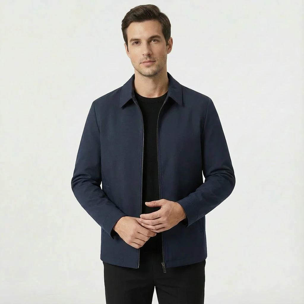 Sean | Men’s Casual Windproof Harrington Jacket with Zip Front - Image 9