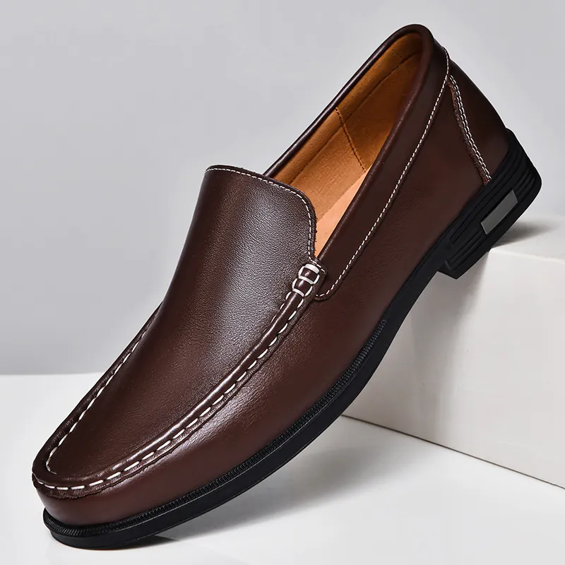 Sebastian | Men’s Classic Leather Loafers with Moc Toe - Image 10