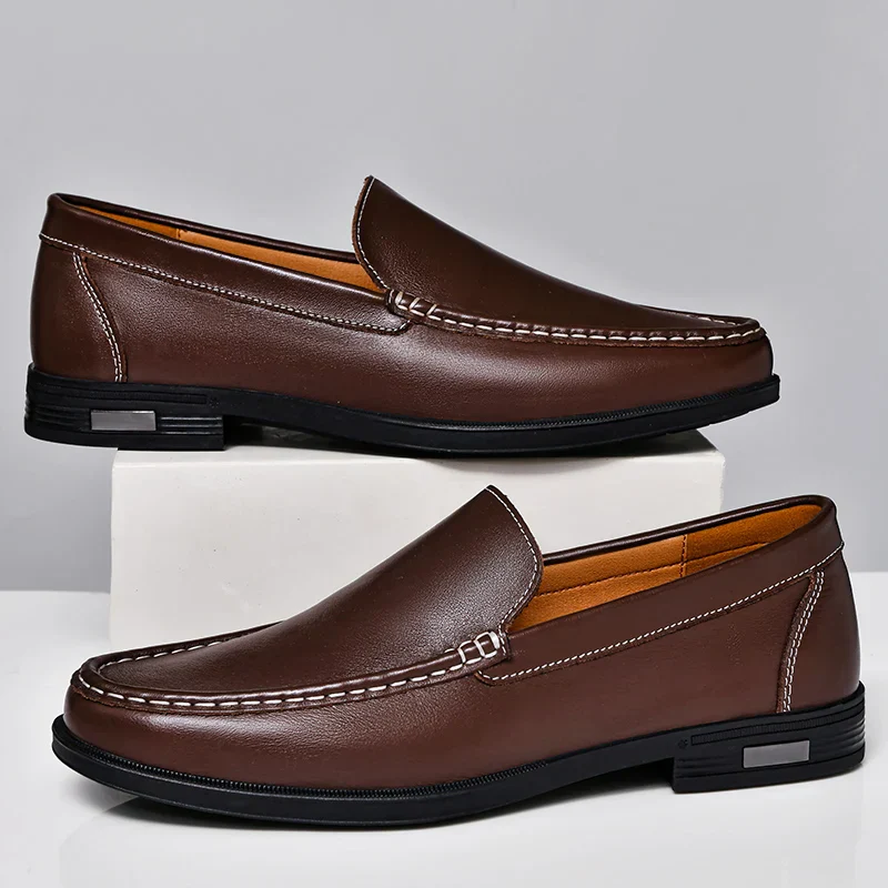 Sebastian | Men’s Classic Leather Loafers with Moc Toe - Image 12