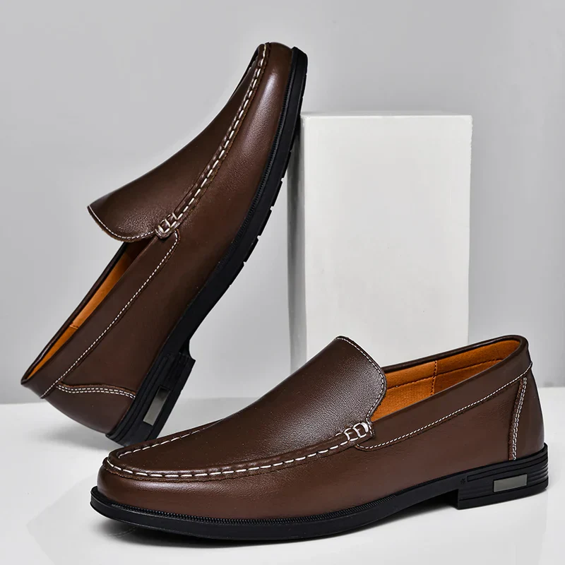 Sebastian | Men’s Classic Leather Loafers with Moc Toe - Image 13