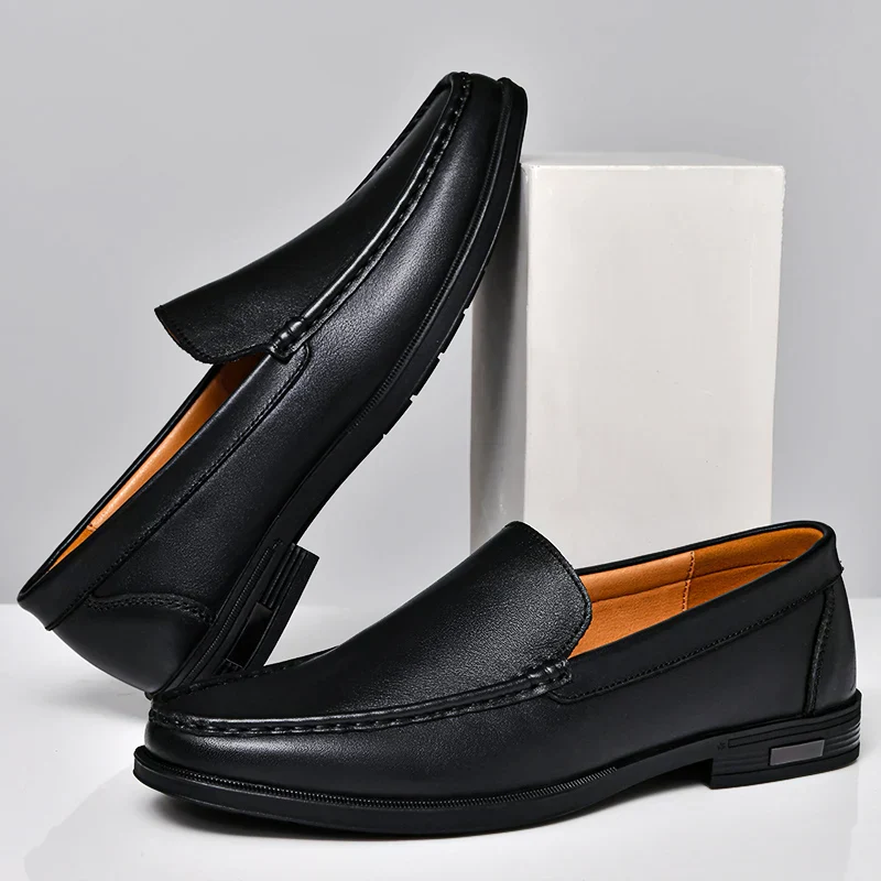 Sebastian | Men’s Classic Leather Loafers with Moc Toe - Image 3