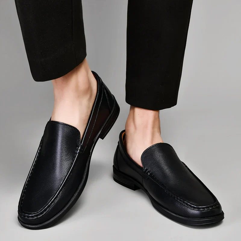 Sebastian | Men’s Classic Leather Loafers with Moc Toe - Image 6