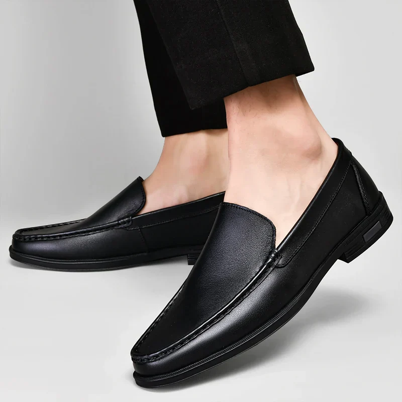 Sebastian | Men’s Classic Leather Loafers with Moc Toe - Image 7