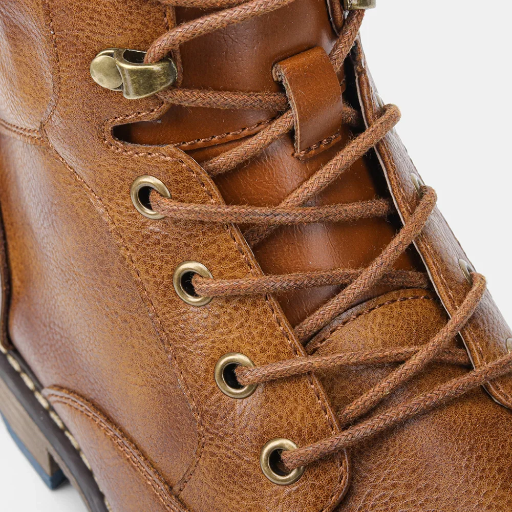 Sonny | Men’s Vintage Leather Ankle Boots with Lace-Up Front - Image 7