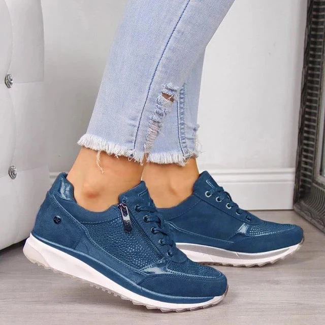 Sophia | Casual Women's Trainers with Side Zip - Image 3