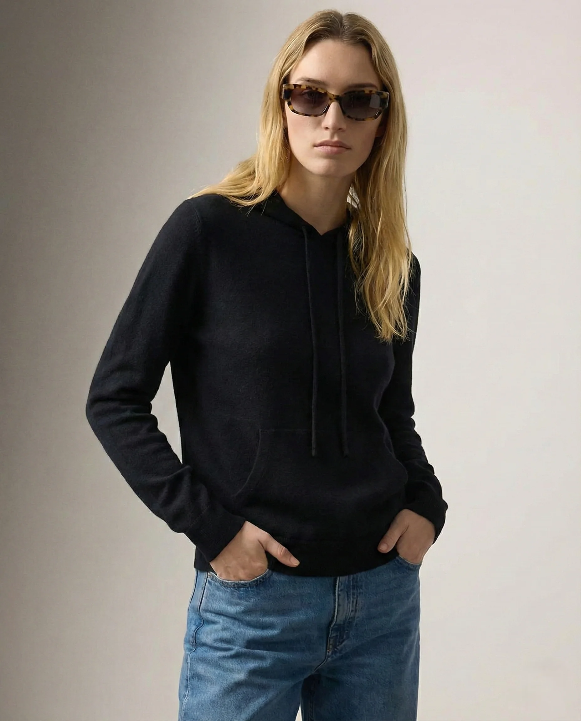 Sophie | Women’s Relaxed Ribbed Hoodie with Drawstring Hood - Image 13