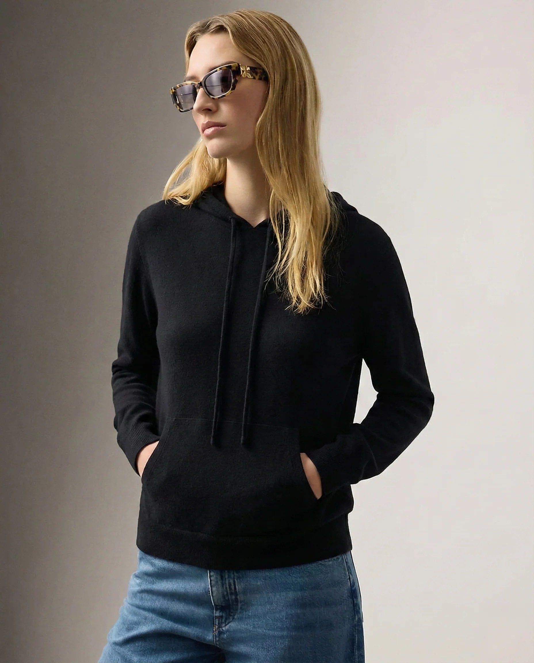 Sophie | Women’s Relaxed Ribbed Hoodie with Drawstring Hood - Image 14