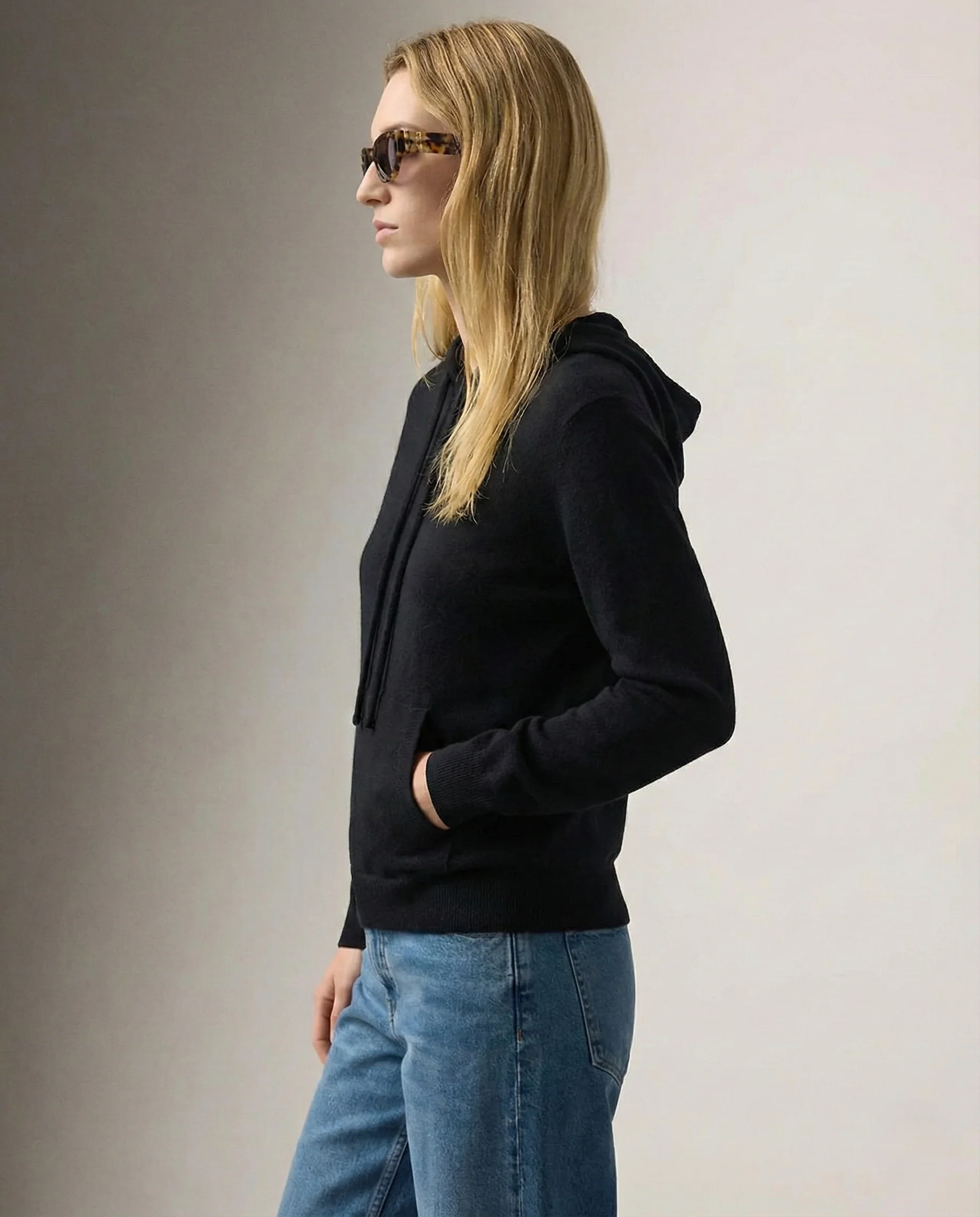 Sophie | Women’s Relaxed Ribbed Hoodie with Drawstring Hood - Image 15