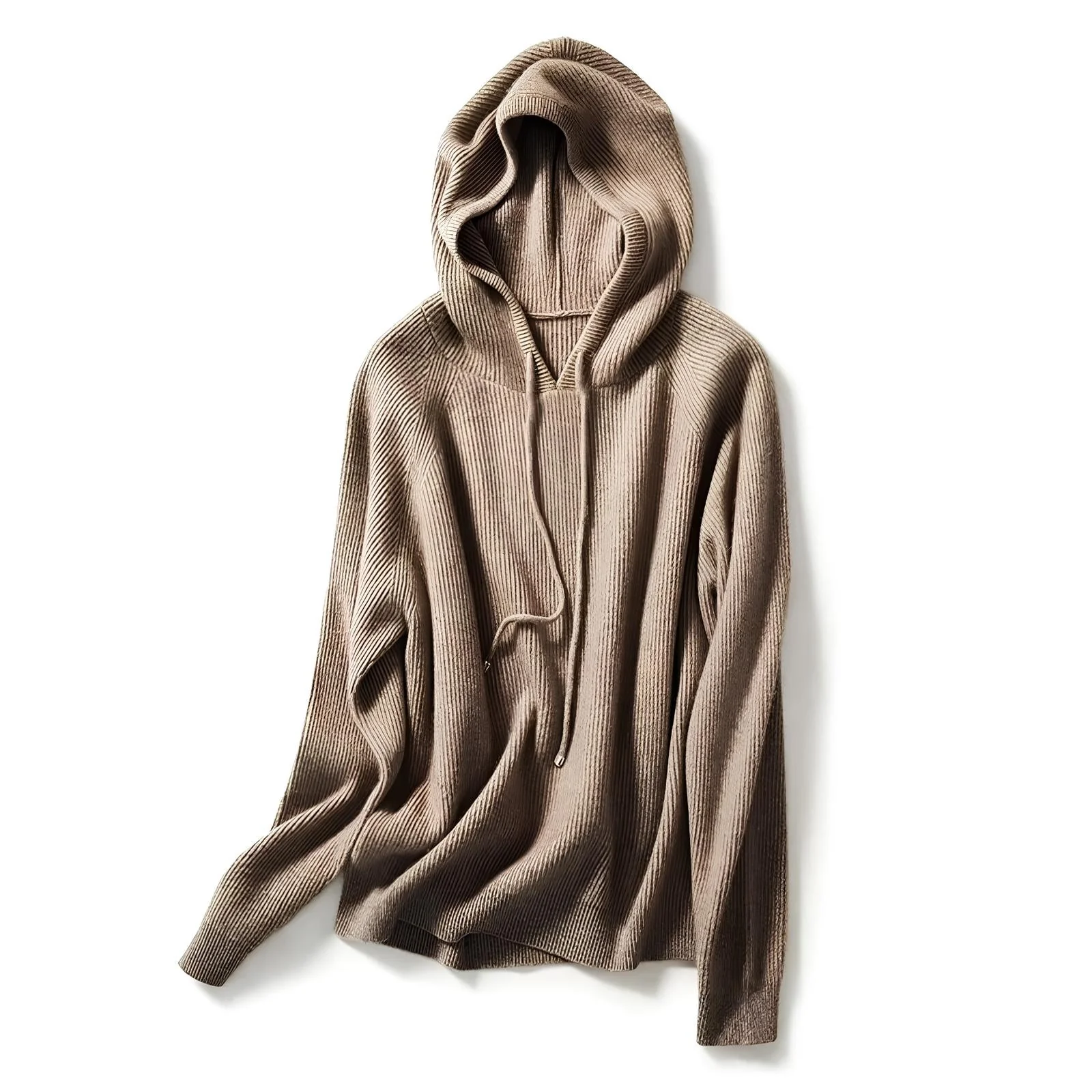 Sophie | Women’s Relaxed Ribbed Hoodie with Drawstring Hood - Image 16