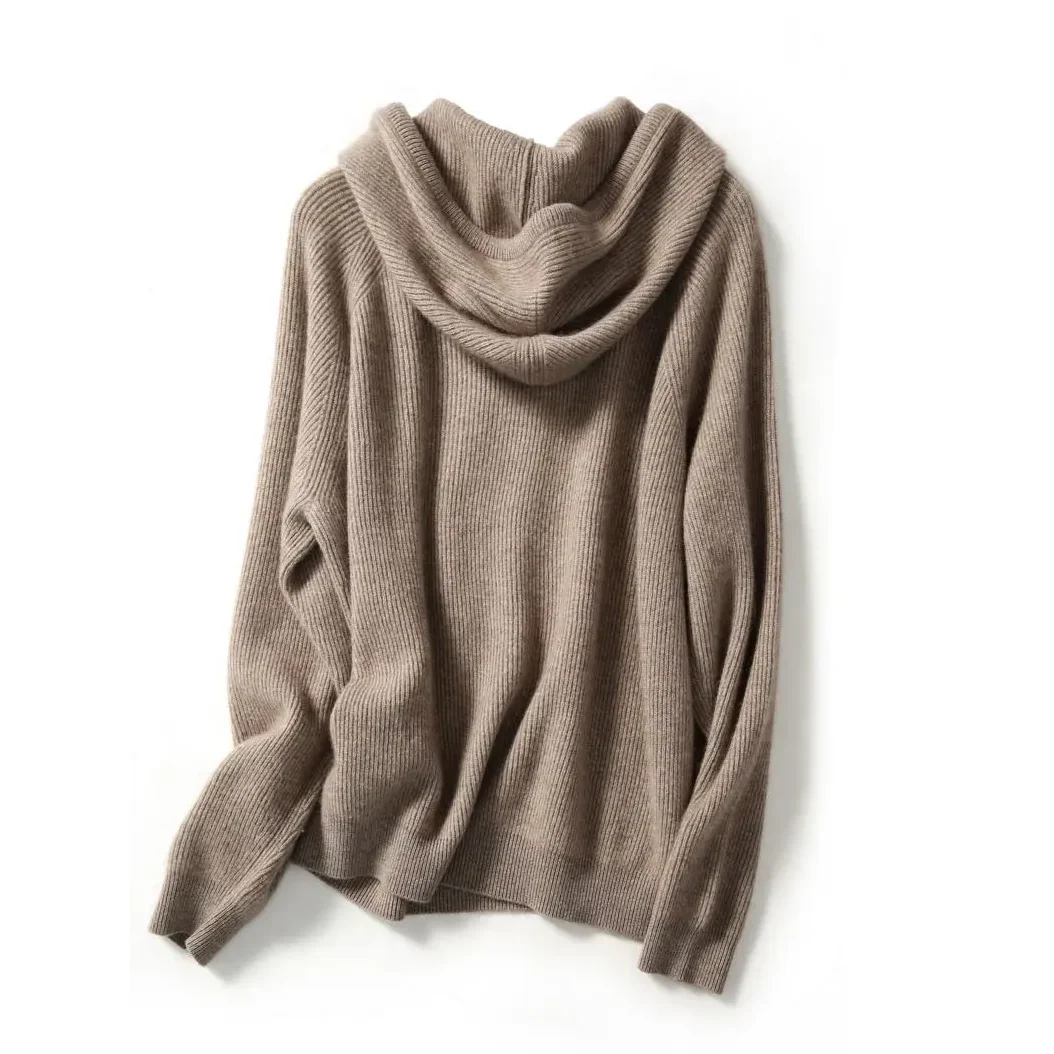 Sophie | Women’s Relaxed Ribbed Hoodie with Drawstring Hood - Image 21