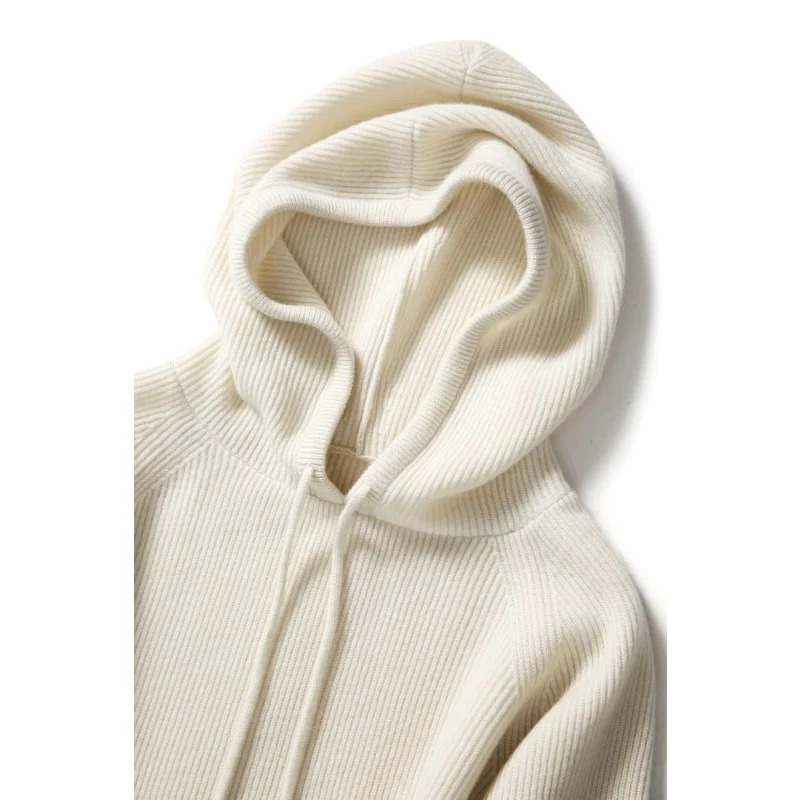 Sophie | Women’s Relaxed Ribbed Hoodie with Drawstring Hood - Image 22