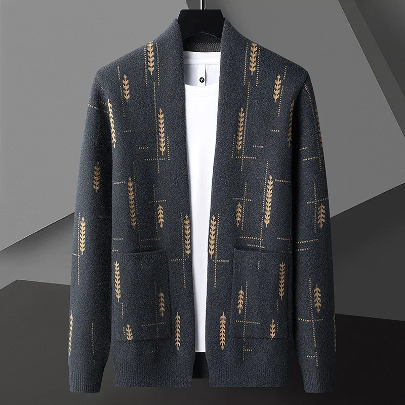 Spencer | Men’s Relaxed Knit Cardigan with Patch Pockets - Image 3