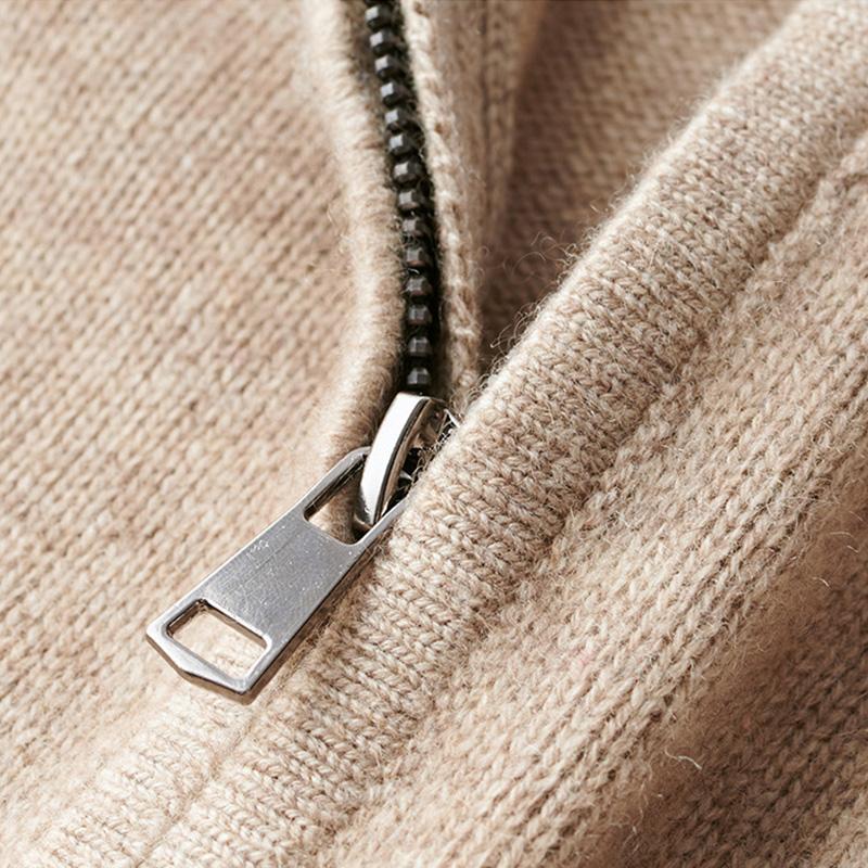 Theo | Men’s Classic Zip-Neck Jumper with Quarter-Zip Collar - Image 5