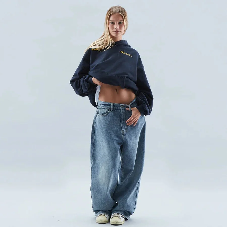 Urban Style Oversized Relaxed Fit Hoodie with Slogan Print - Image 4