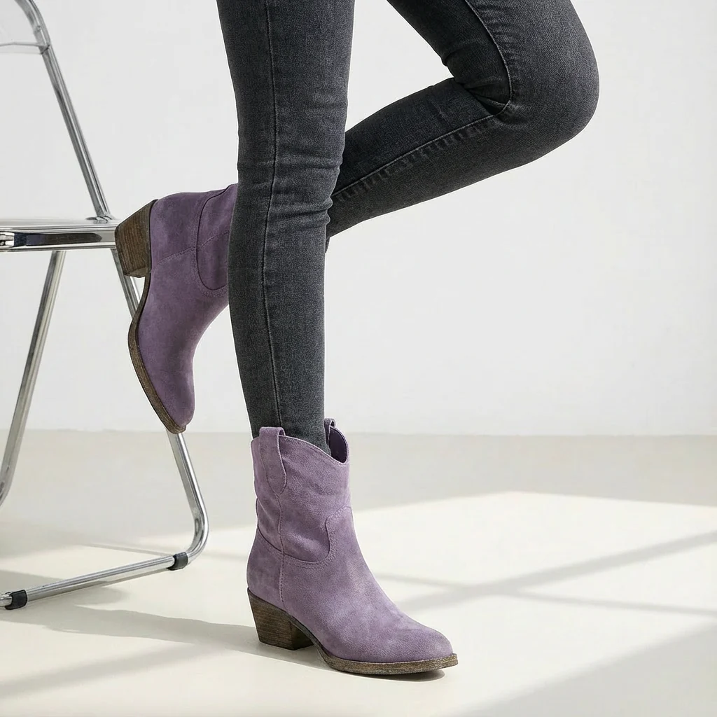 Wendy | Women’s Western Cowboy Ankle Boots with Block Heel - Image 5