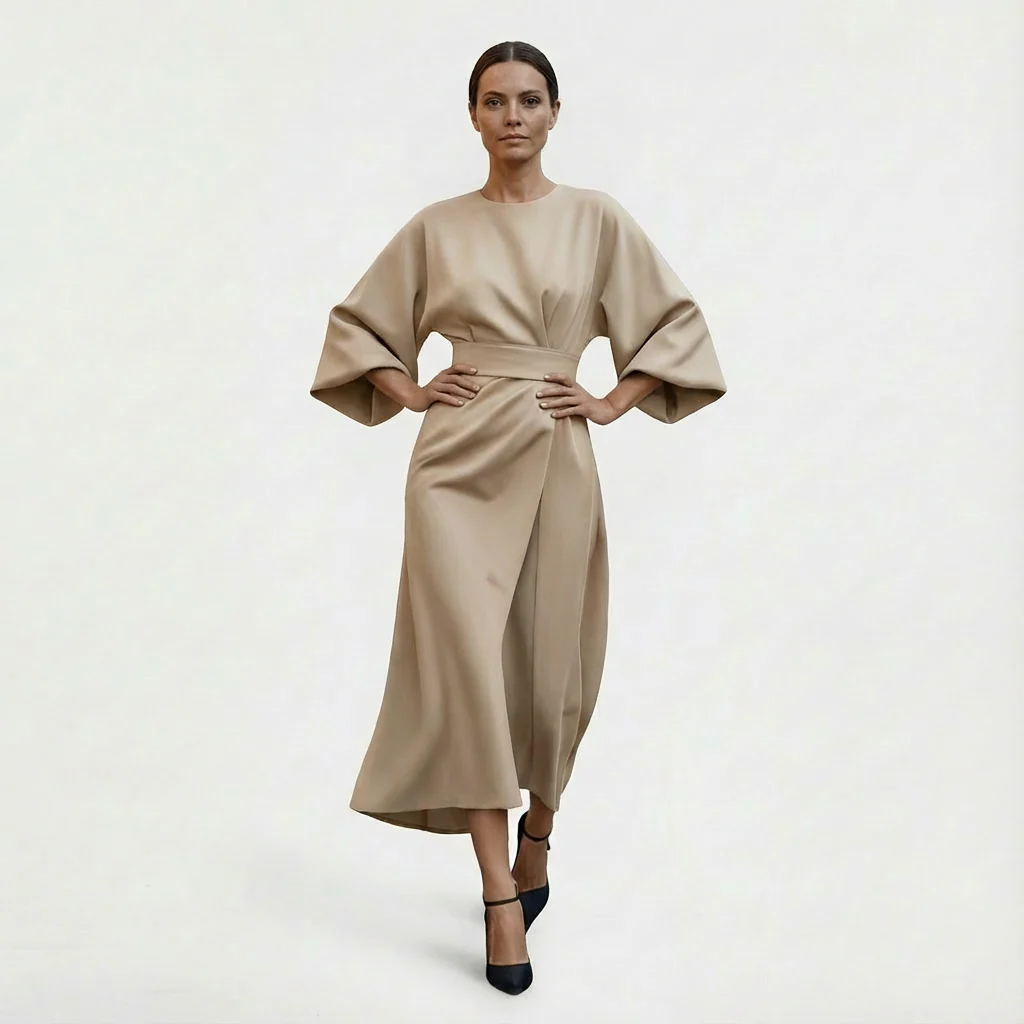Willow | Women’s Maxi Belted Evening Dress with Waist Tie - Image 5