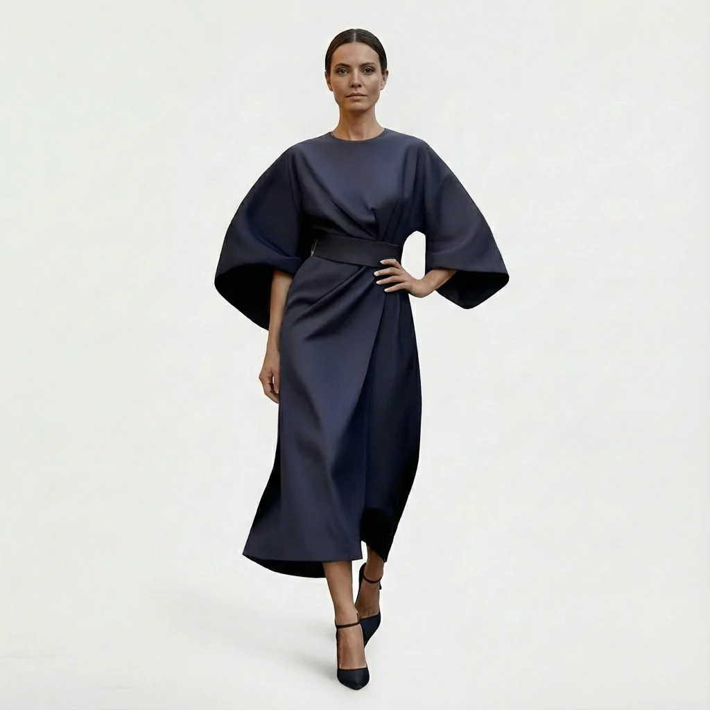 Willow | Women’s Maxi Belted Evening Dress with Waist Tie - Image 6