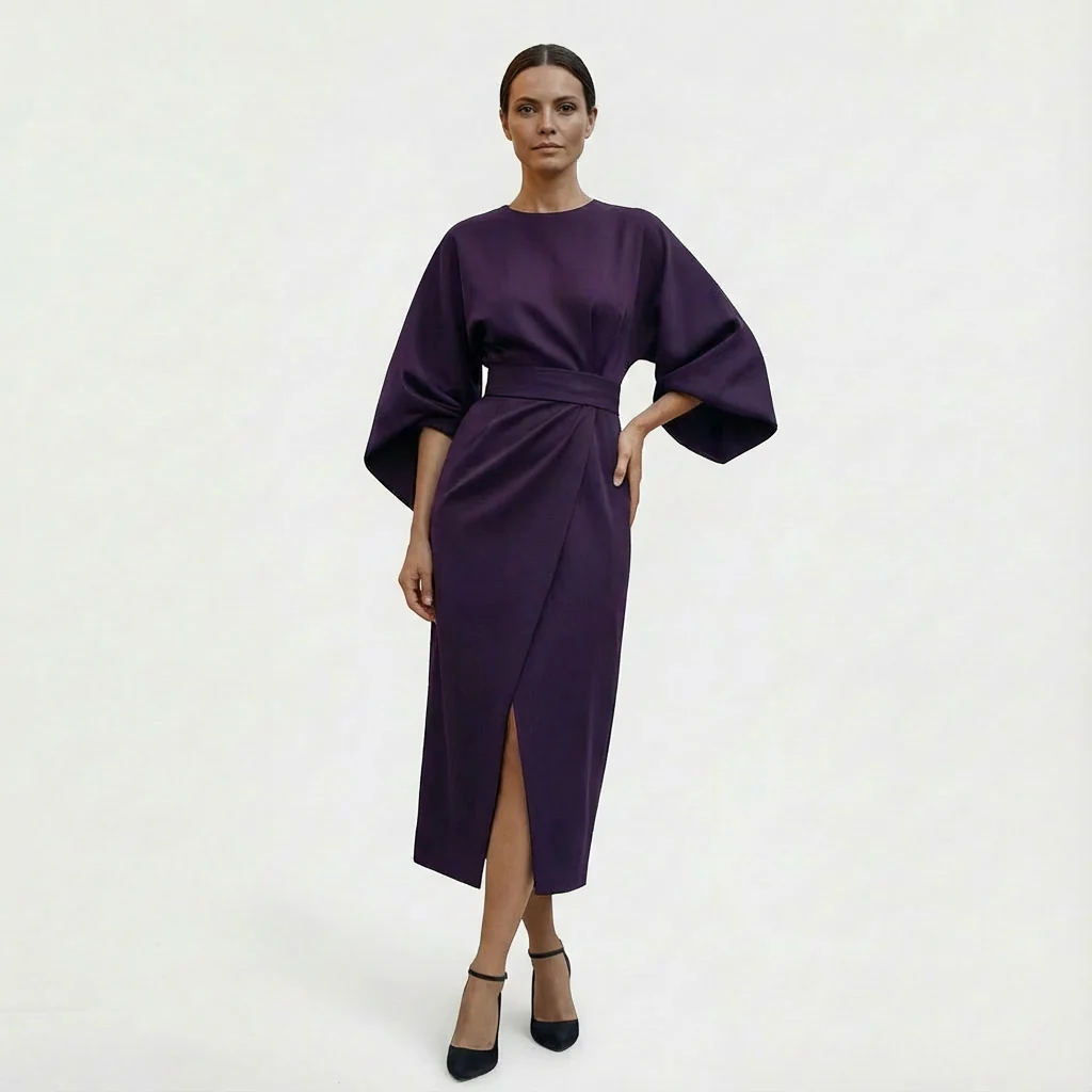 Willow | Women’s Maxi Belted Evening Dress with Waist Tie - Image 7