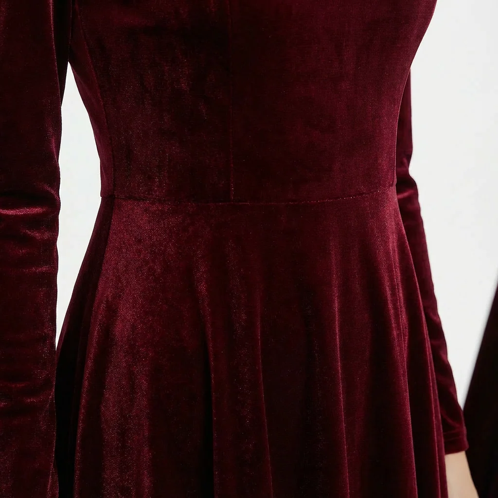 Women’s Velvet Long Sleeve Maxi Dress - Image 4