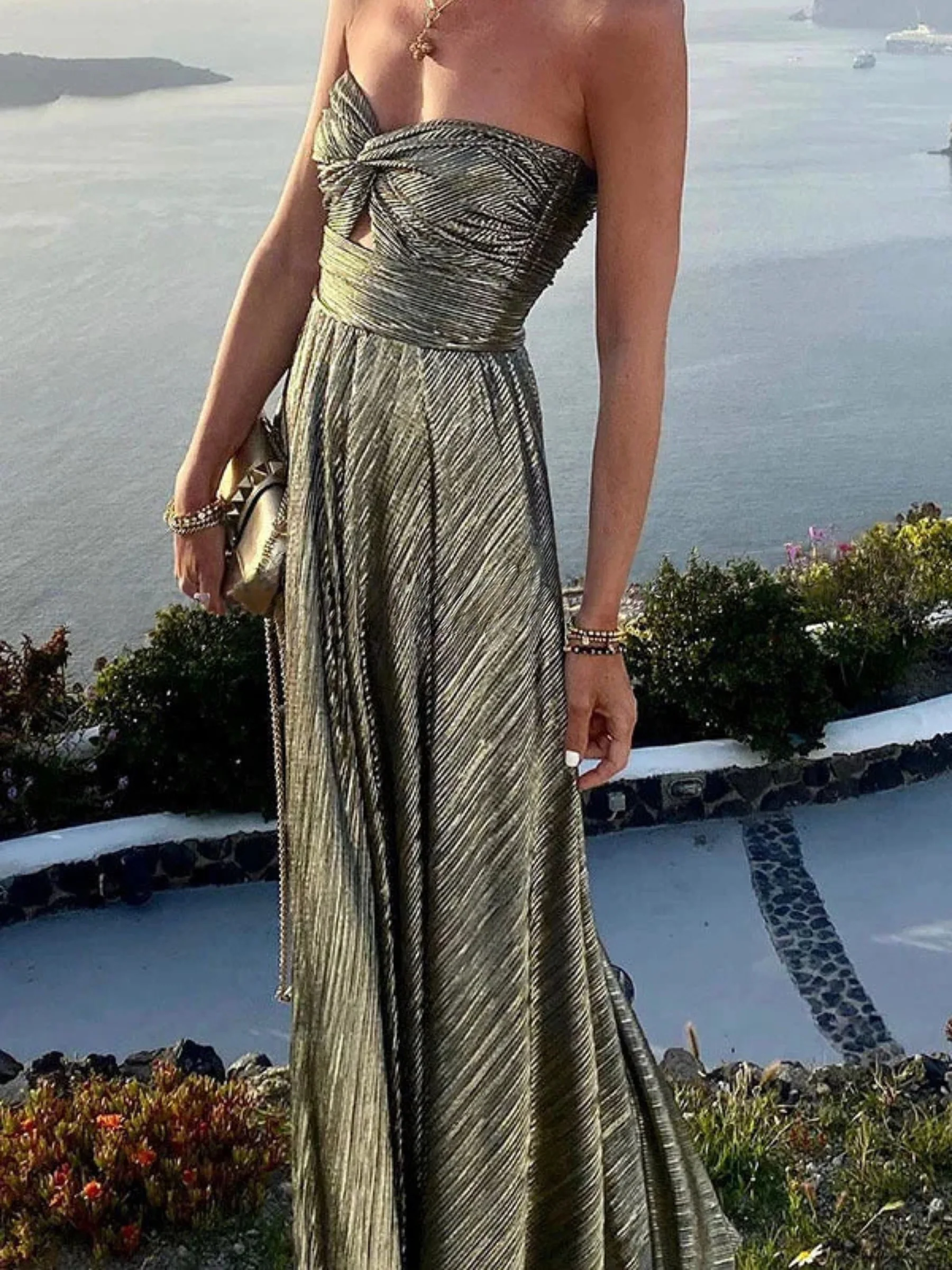 Yvonne | Women’s Glamorous Maxi Prom Dress with Twist Bodice - Image 16