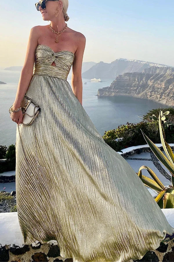 Yvonne | Women’s Glamorous Maxi Prom Dress with Twist Bodice - Image 5