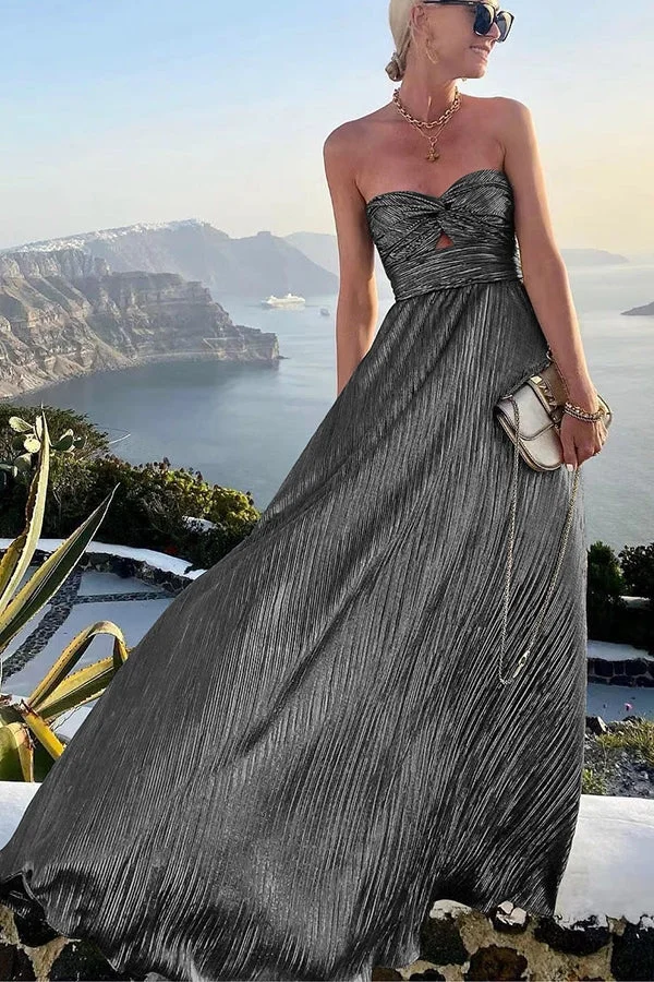 Yvonne | Women’s Glamorous Maxi Prom Dress with Twist Bodice - Image 9
