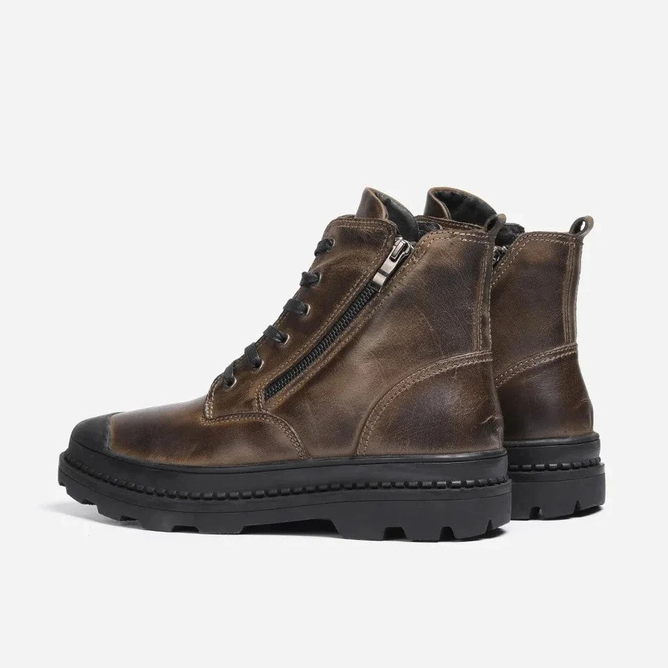 Zachary | Men’s Urban Leather Ankle Boots with Side Zip - Image 7